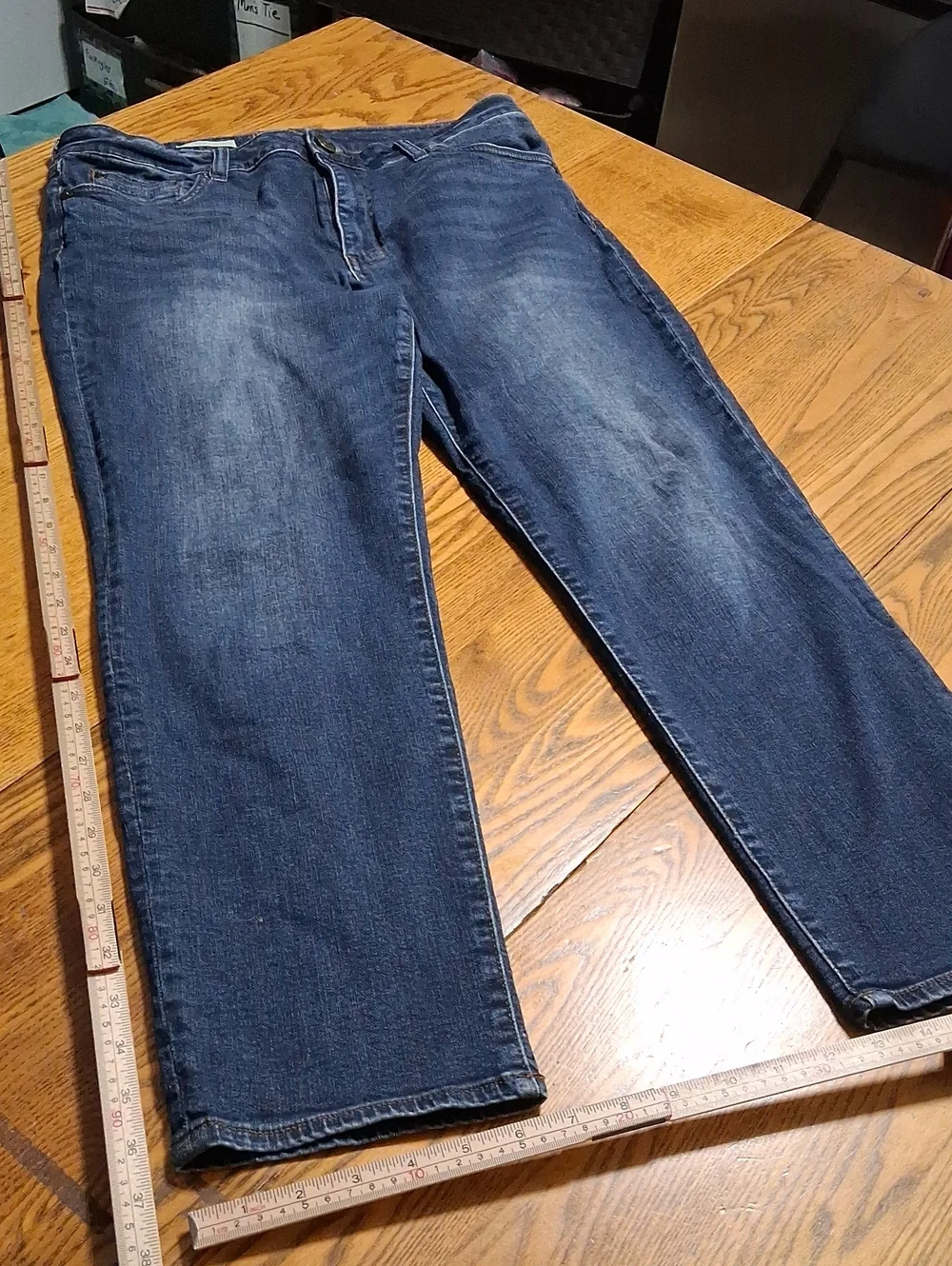 KUT FROM THE KLOTH Jeans Womens 10 BLUE Katy Ankle Straight Leg Preowned Denim